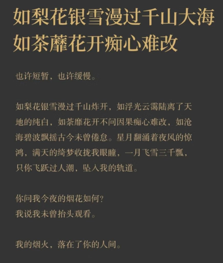 我的烟火，落在了你的人间-猪文网