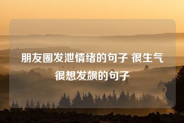 朋友圈发泄情绪的句子 很生气很想发飙的句子-猪文网