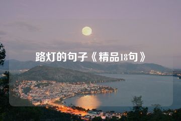 路灯的句子《精品18句》-猪文网